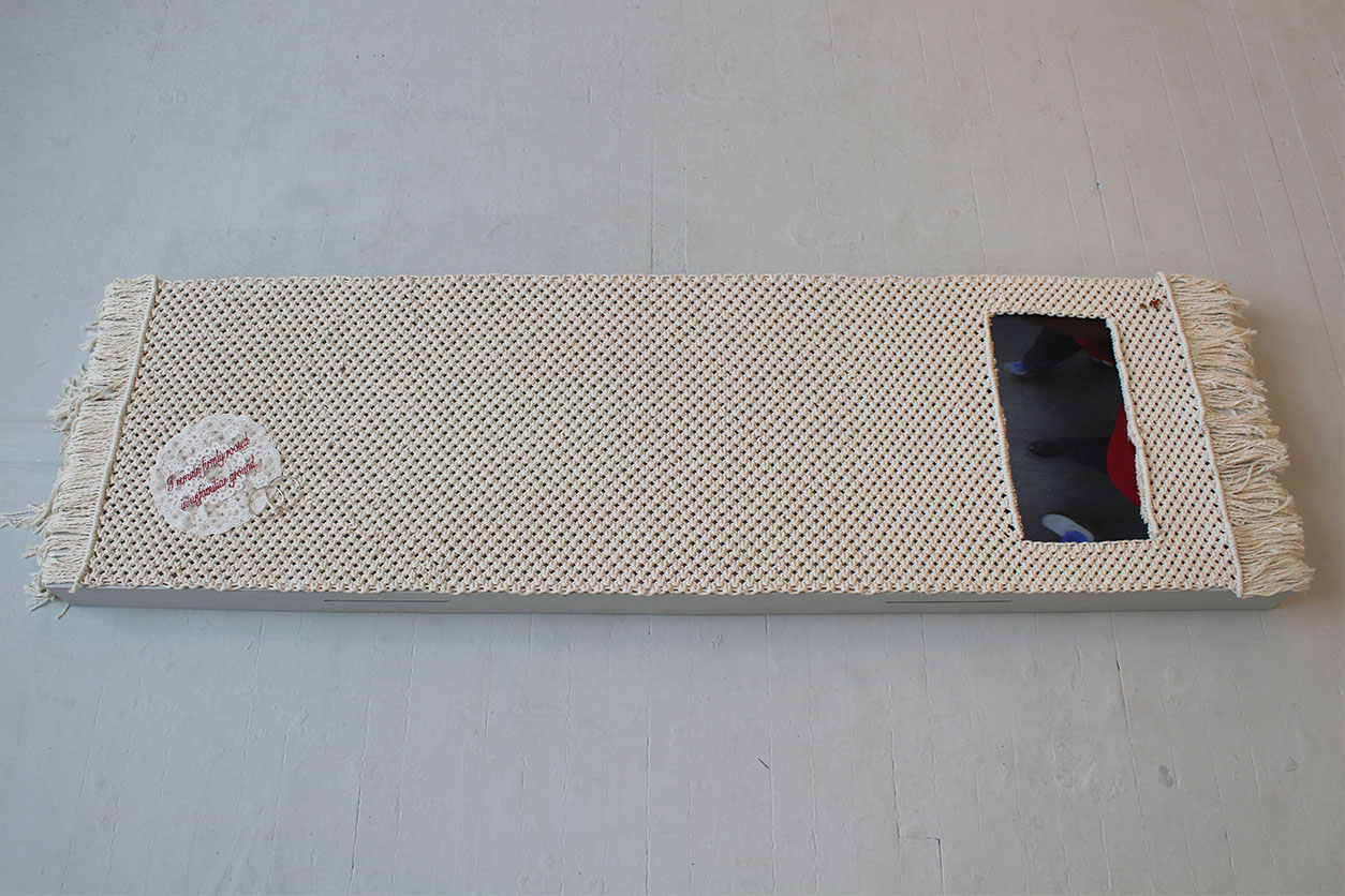 full length macramé rug