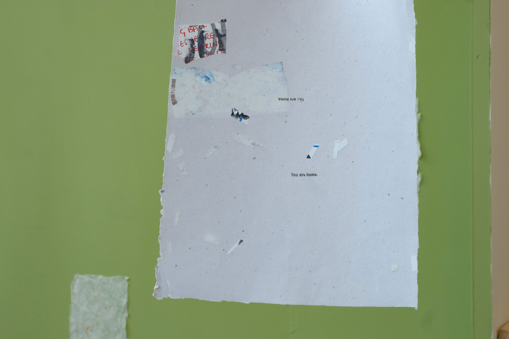 Letterpress print that says 'you are home'