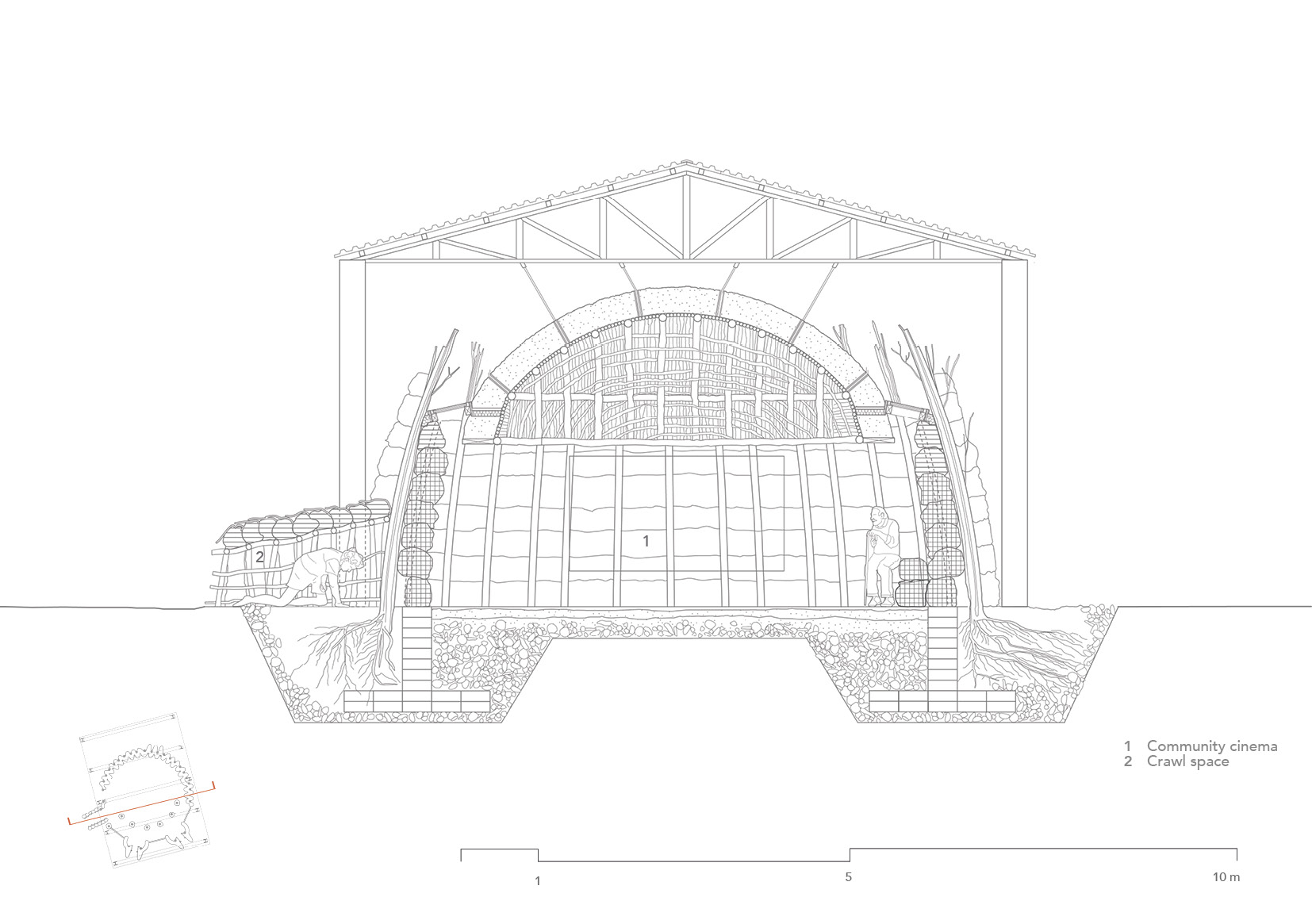 Section of Community Cinema and Gathering Place