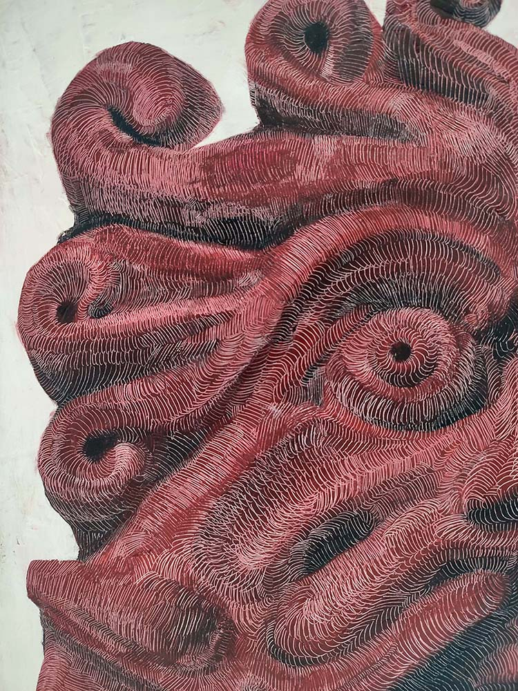 Red foliate head 