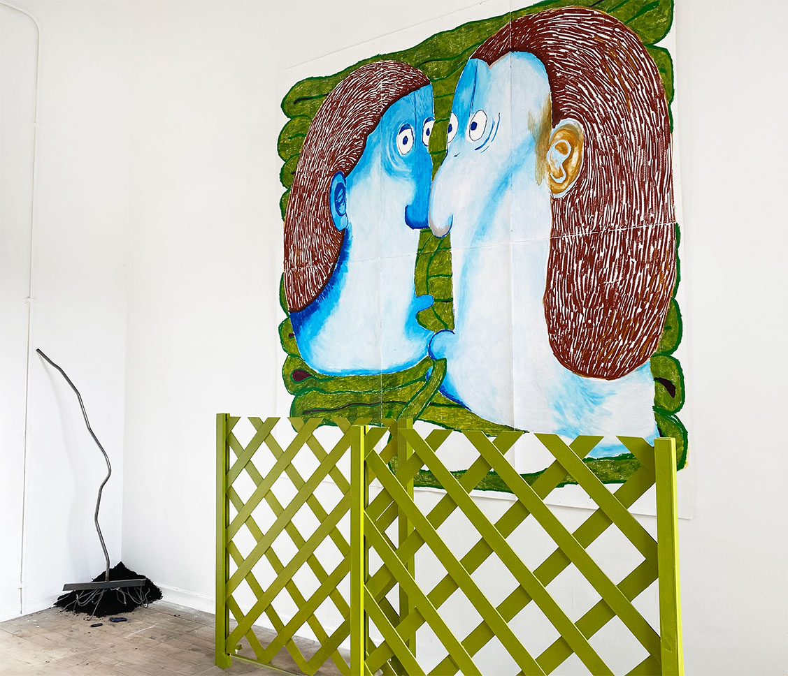 Innards and wandering rake installed in Summerhall exhbition 'The Day We Lost the Wheelbarrow' in collaboration with Tiree Taylor