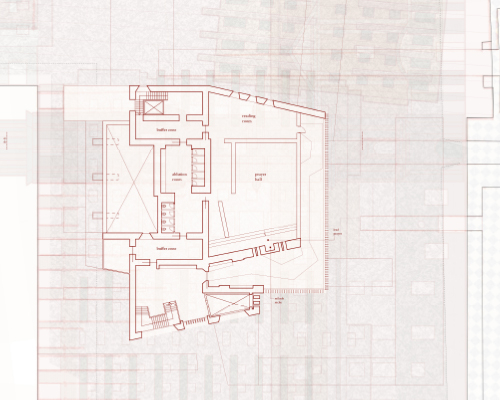 third floor plan showing the prayer spaces