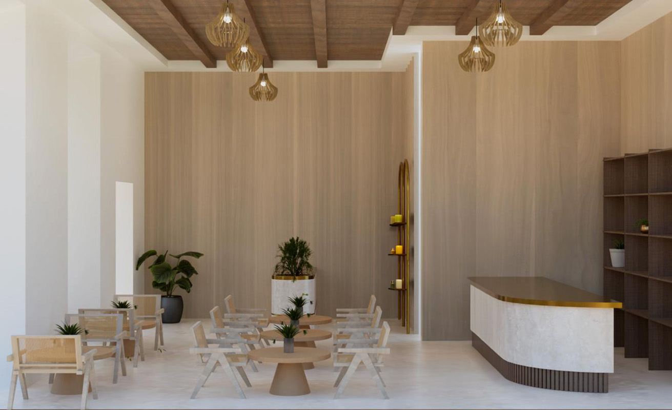 Reception and Ayurvedic Cafe 
