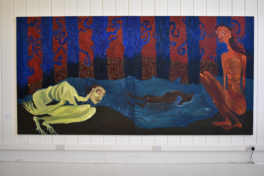 Red Sunday, installed at Graduate show