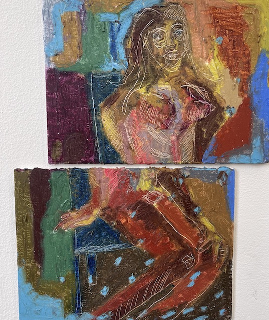 Untitled,diptych,10inchx7inch,oil on canvas