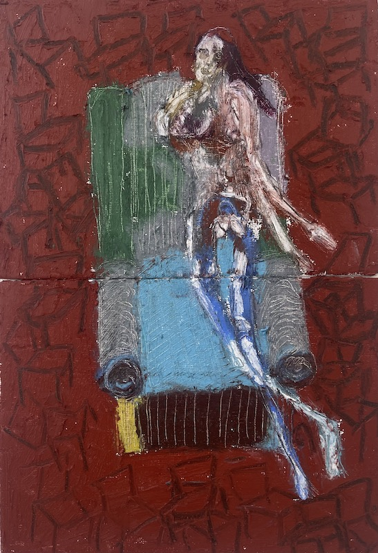 Untitled,10inchx7inch,oil pastel on canvas
