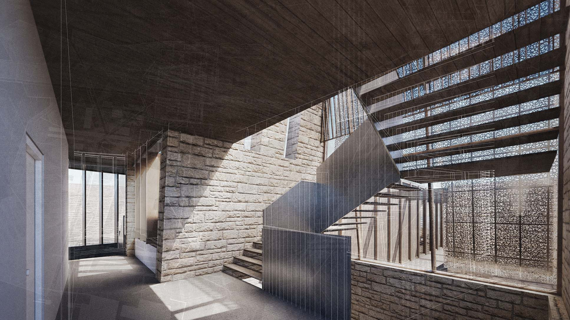 Restaurant Circulation with Tessellated Light