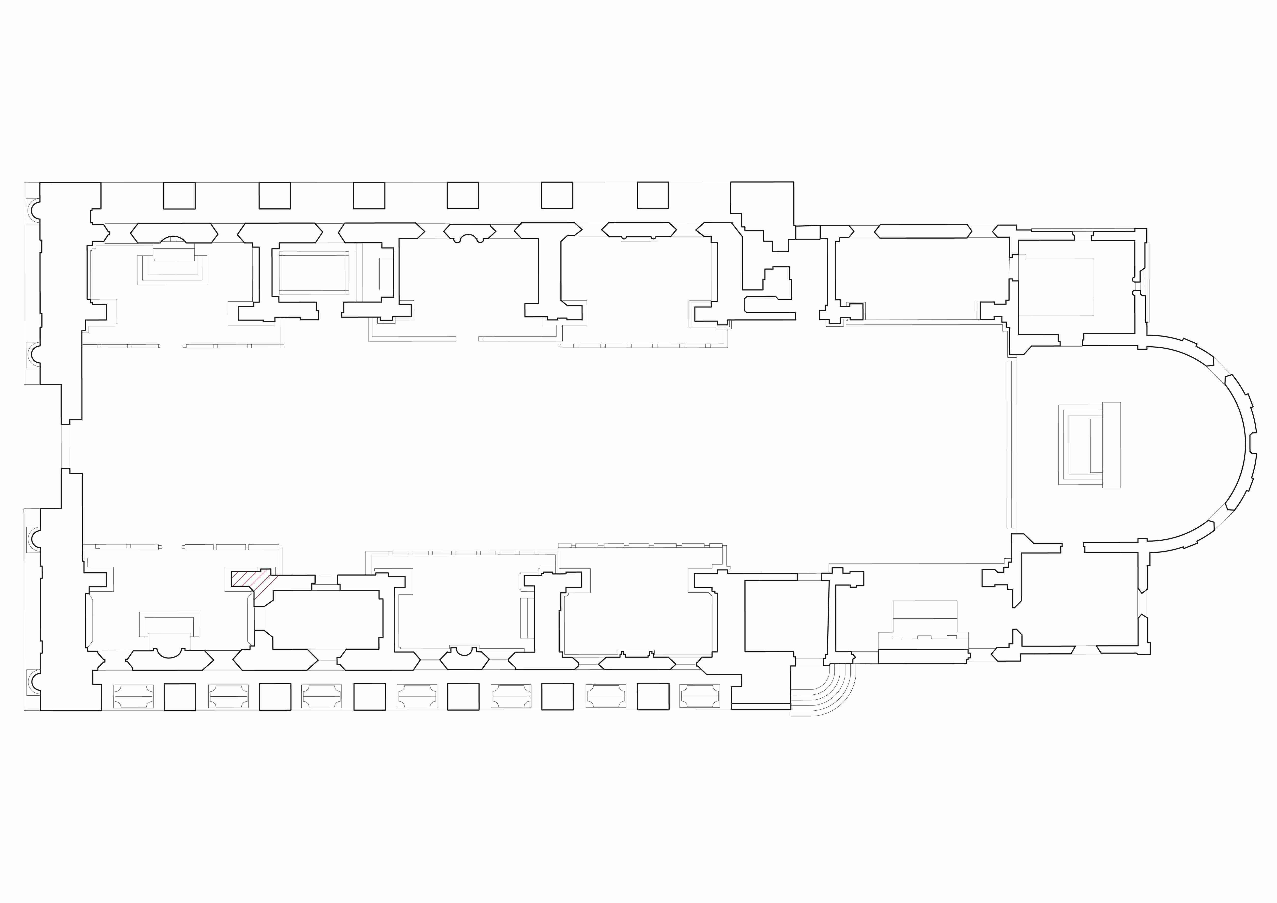 1:200 plan of Tempio Malatestiano (precedent)