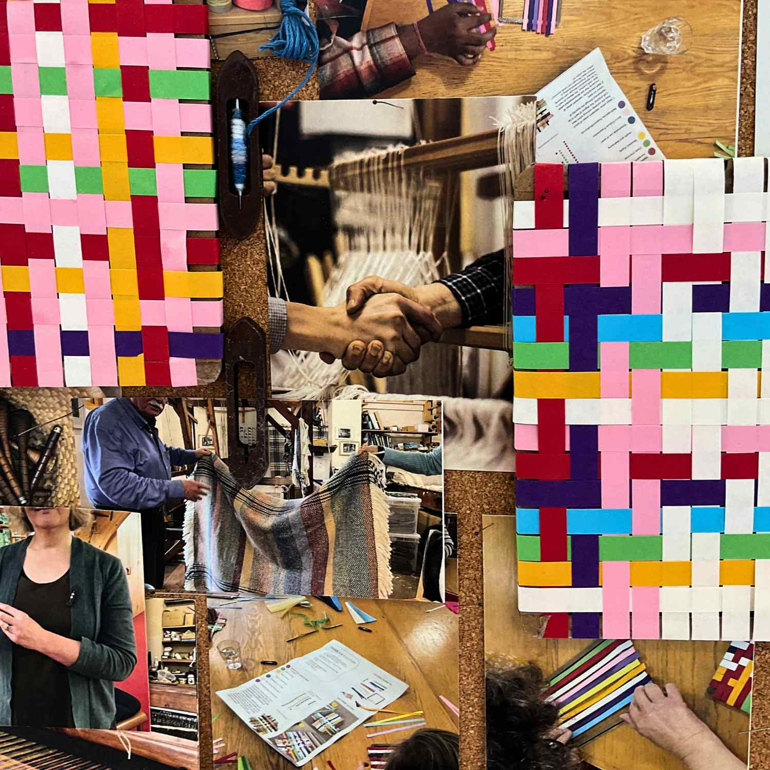 images of weavers along with policy devices