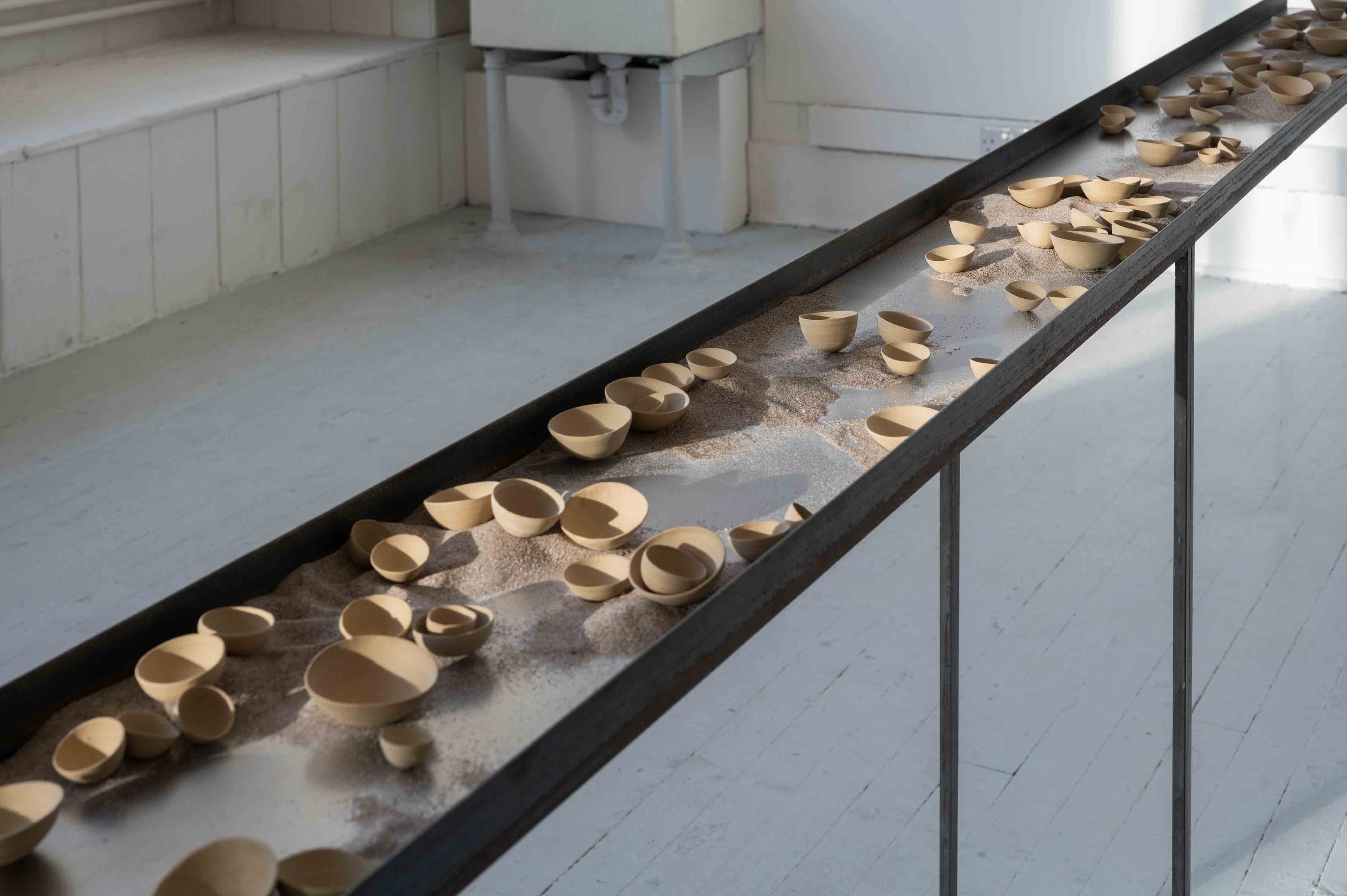 Me, me & me, Ceramic Bowls, sand, steel