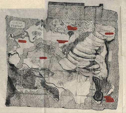 map of an island known as freight island