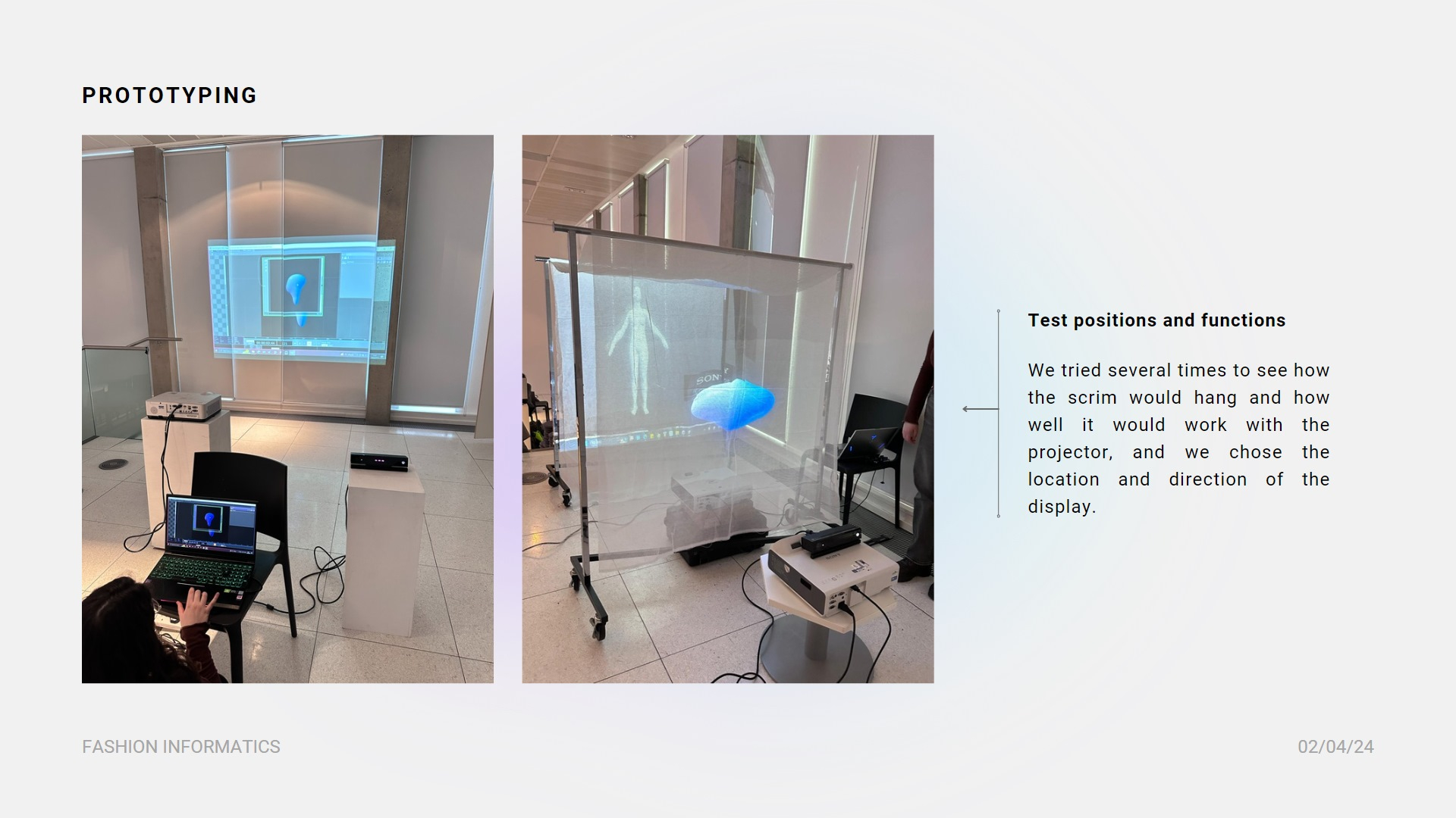 Prototyping the exhibition set up