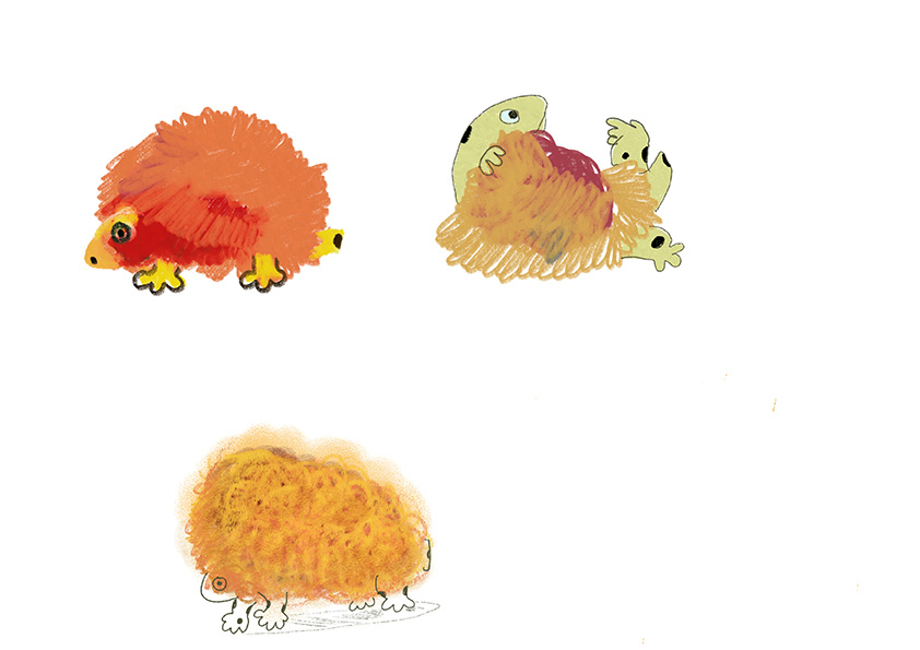 characters spot drawings of a lizard for childrens books 