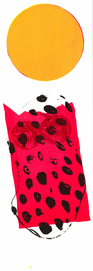 screenprint of a cat in the sun