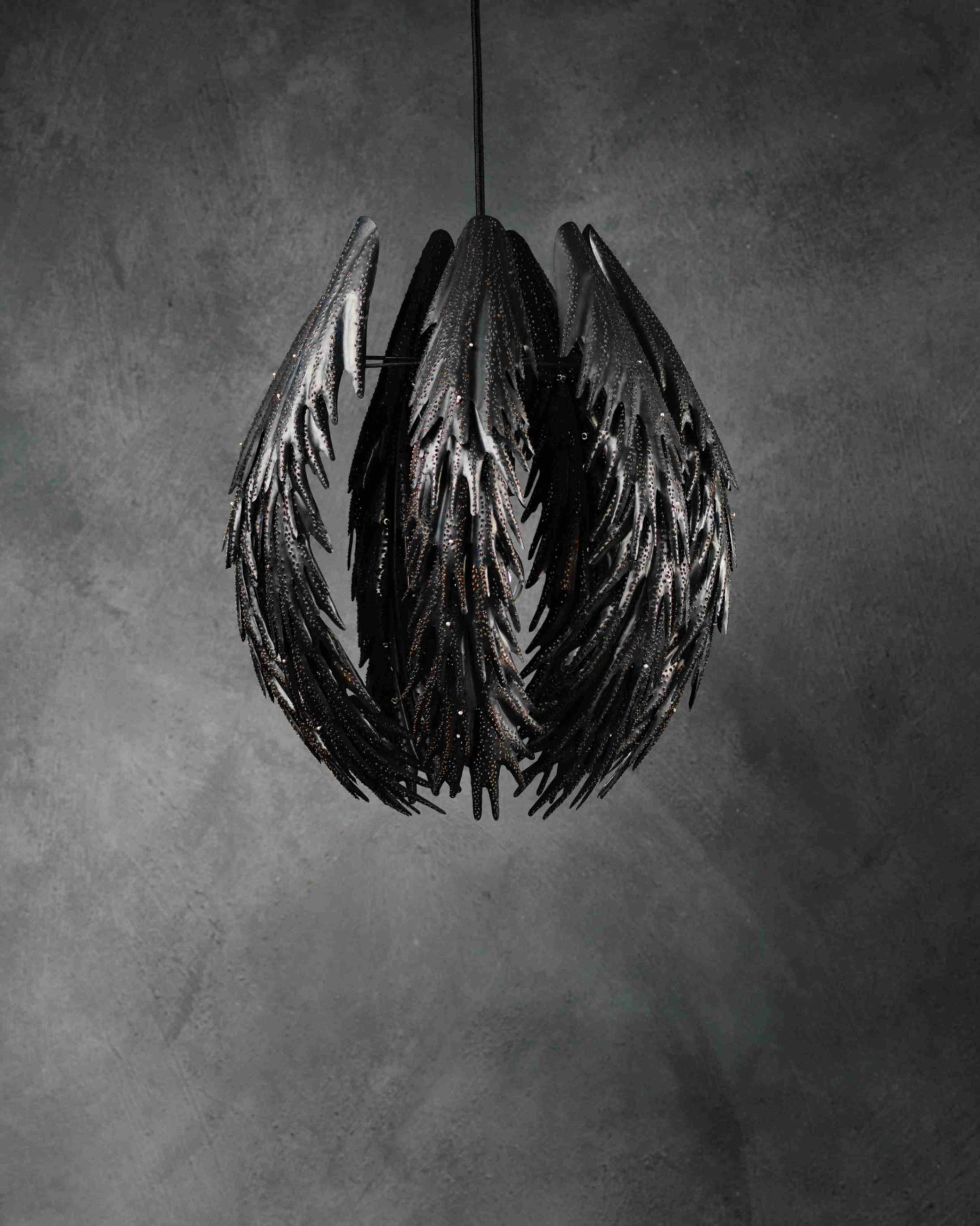 Black Oxidised Lighting Sculpture