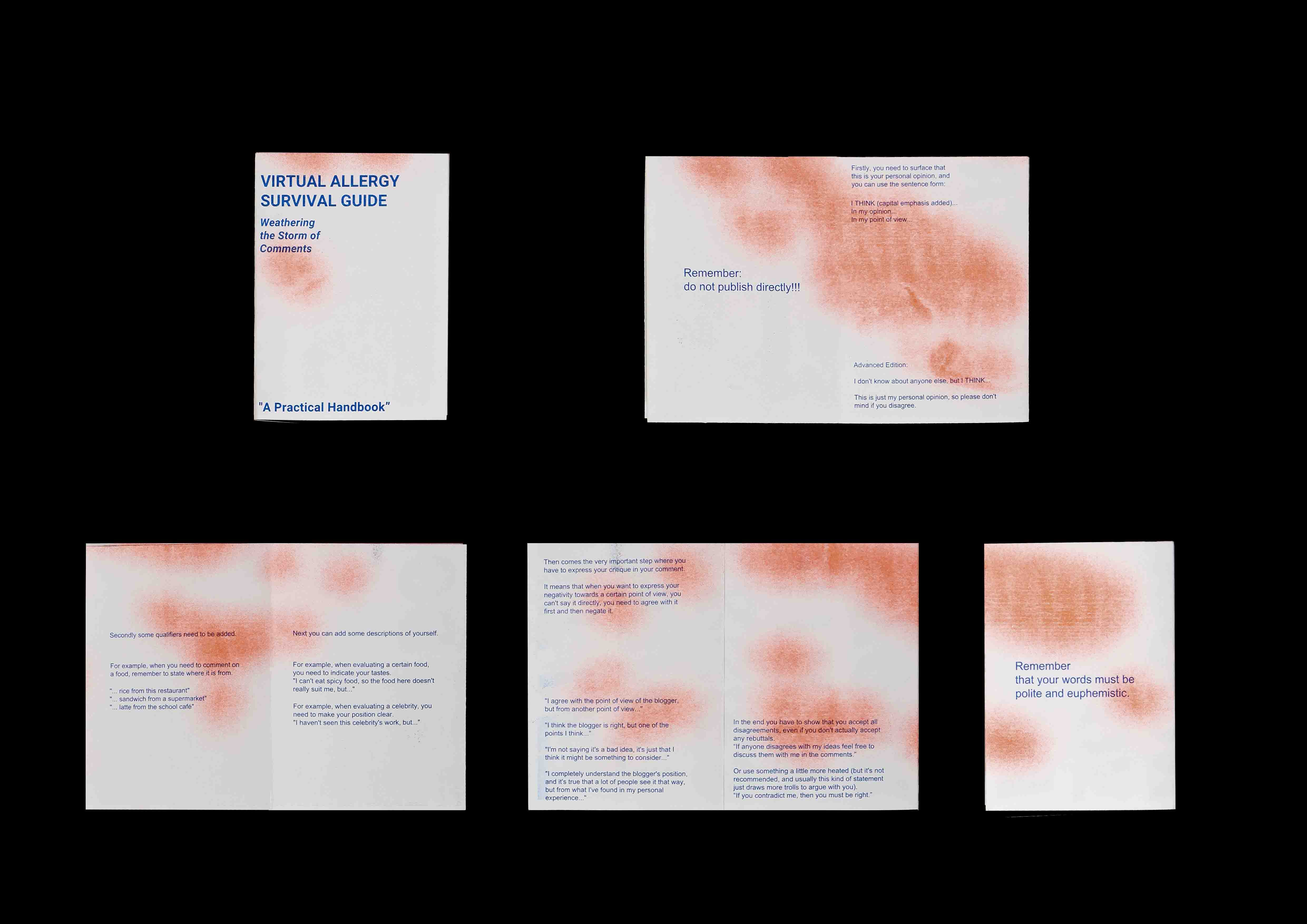 flat view of the zine