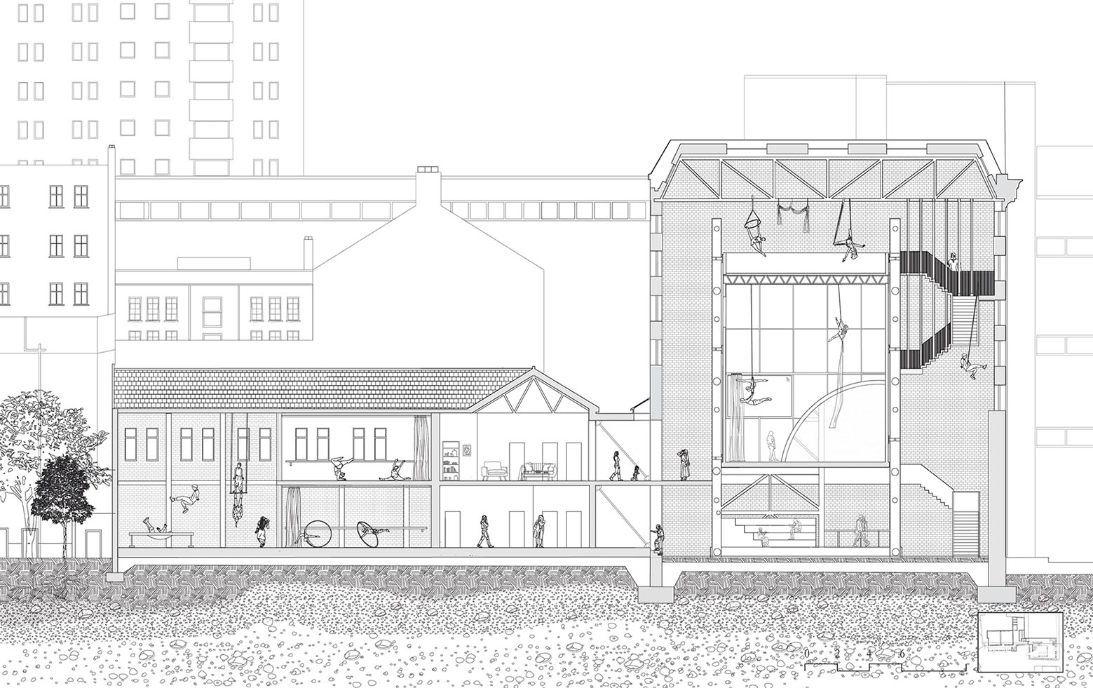 Long section of final design.