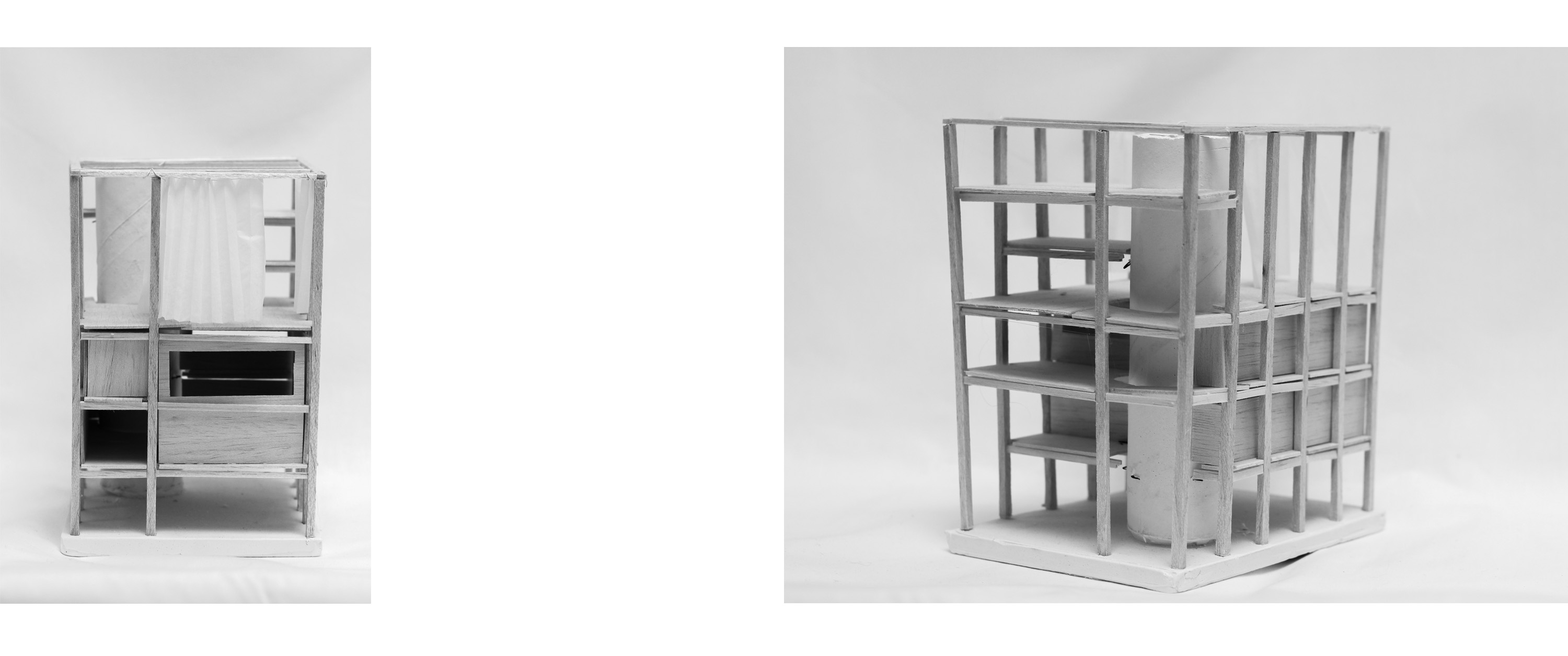 1:100 frame structure model