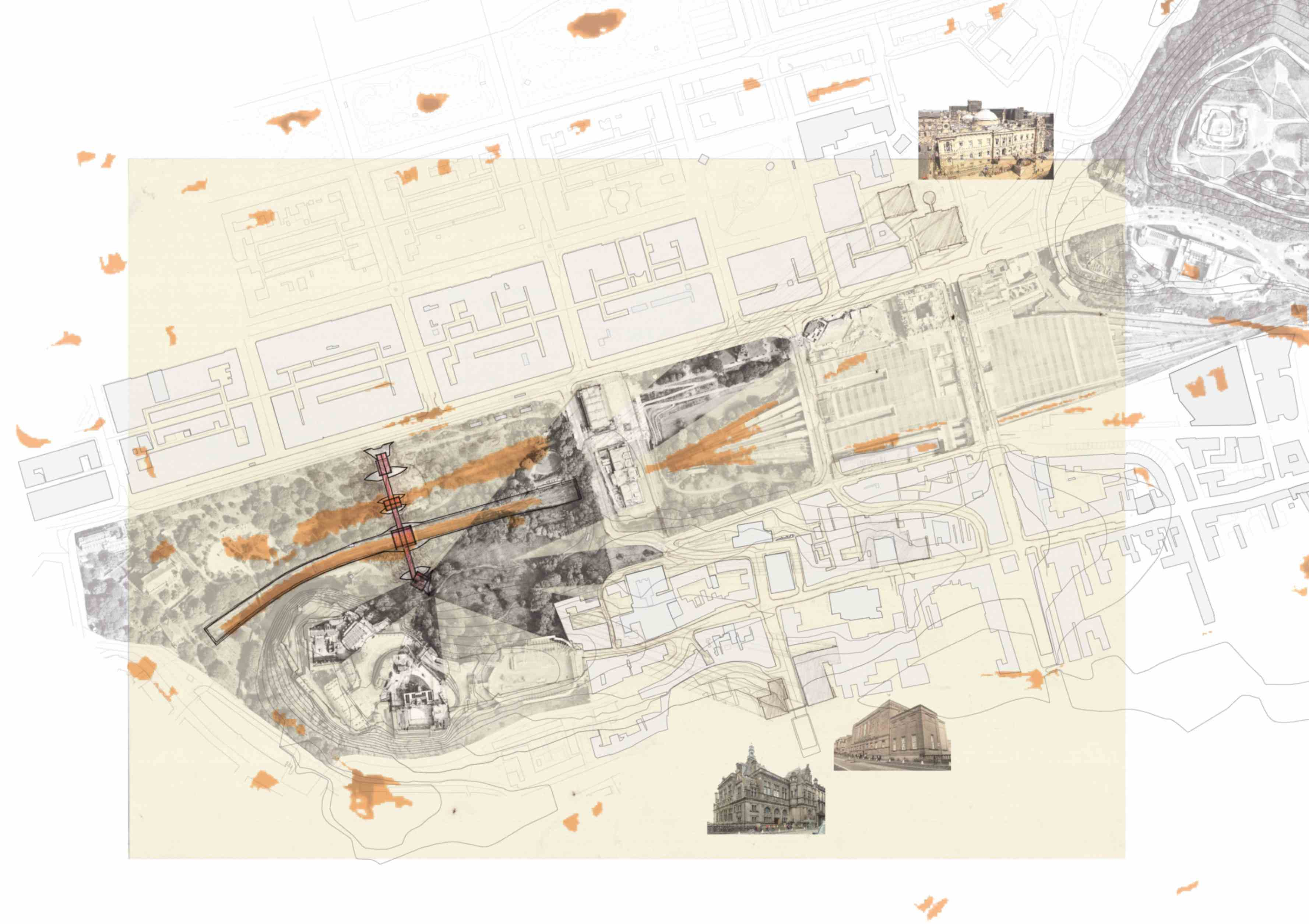 Zoomed in shot of Analogous site of Edinburgh